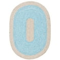 thumbnail image 2 of SAFAVIEH Braided Simon Bordered Reversible Area Rug, Blue/Beige, 4' x 6' Oval, 2 of 11