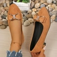 thumbnail image 6 of Viluyesy Womens Ballet Flats, Slip-On Bow Pointed Toe Low Heels Fashion Dressy Shoes Brown US6.5, 6 of 9