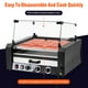 thumbnail image 5 of Rollo para hot dogs con 11 cilindros, capacidad para 30 hot dogs, 1950W, parrilla de acero inoxidable para salchichas, 5 of 8