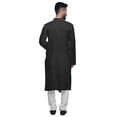 thumbnail image 3 of Atasi Kurta-Chemise pour Homme à Col Mandarin, Coton Uni, Kurta Long Extensible pour Garçons - Xxx-Grand, 3 of 6