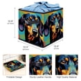 thumbnail image 3 of Dachshund Foldable Cube Organizer with Handle, 10.8"x10.5"x10.6", Large Capacity Storage Bins Organizer Bins Toy Box, 3 of 6