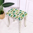 thumbnail image 6 of FOR U DESIGNS Cactus Print Stool Covers Rectangle 2 pcs Soft Bar Stool Seat Covers Stretch Vanity Chair Cover High Chair Cover for Barstools Coffee, 6 of 9