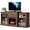Brwon, variant on Fireplace Tv Stand with Overheat Protection&Timer,Farmhouse Entertainment Center with Remote Control,Storage Cabinets & Adjustable Color,Led Tv Stand for Tvs Up to 65"