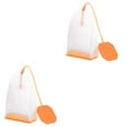 thumbnail image 5 of Dsseng 2 Pcs Reusable Silicone Tea Bags with Long Rope, Premium Loose Leaf Tea Infuser Strainer for Tea Cups(Orange), 5 of 5