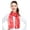 Red, variant on Women's Lightweight Santa Deer Printed Christmas Themed Silk Feeling 13" x 60" Scarf