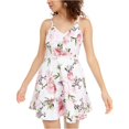 thumbnail image 1 of Speechless Womens Printed Fit & Flare Dress, Blanco, 1, 1 of 1