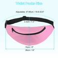 thumbnail image 2 of 12 Pack Neon Fanny Packs Bulk 80s Party Belt Bags Adjustable Fanny Bags Oxford Cloth Waist Bags with Zipper, 2 of 6