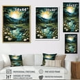 thumbnail image 4 of Designart "Countryside Calm Pond I" Landscape & Nature Floater Framed Canvas Art Print, 4 of 7
