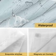thumbnail image 4 of No Hook Ocean Beach Shower Curtain with Snap in Liner Set, Summer Coastal Starfish Shell Conch Wooden Green Waterproof Bathroom Curtains with See Through Top Window, Hotel Style Stall 48 x 72 Inch, 4 of 9