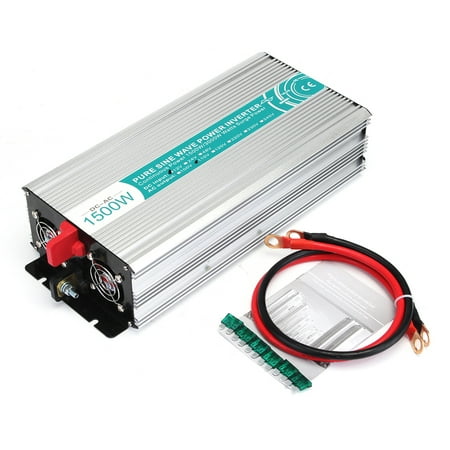 Pure Sine Wave Inverter Grtsunsea 1500W 3000W Peak DC 12V to AC 110V/220V Power Converter Off Grid LED Display USB for Car Outdoor