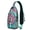 Colorful Paisle, variant on Football Soccer Basketball Sling Bag for Men, Women Sports Ball Print Backpack, Athletic Lightweight Daypack