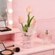 thumbnail image 5 of Decoración de plantas en maceta con flores artificiales simuladas de tulipanes – Arreglo de tulipanes en PU Negro Rosa Blanco, 10,24 pulgadas, adorno de oficina en casa sin mantenimiento, 5 of 6