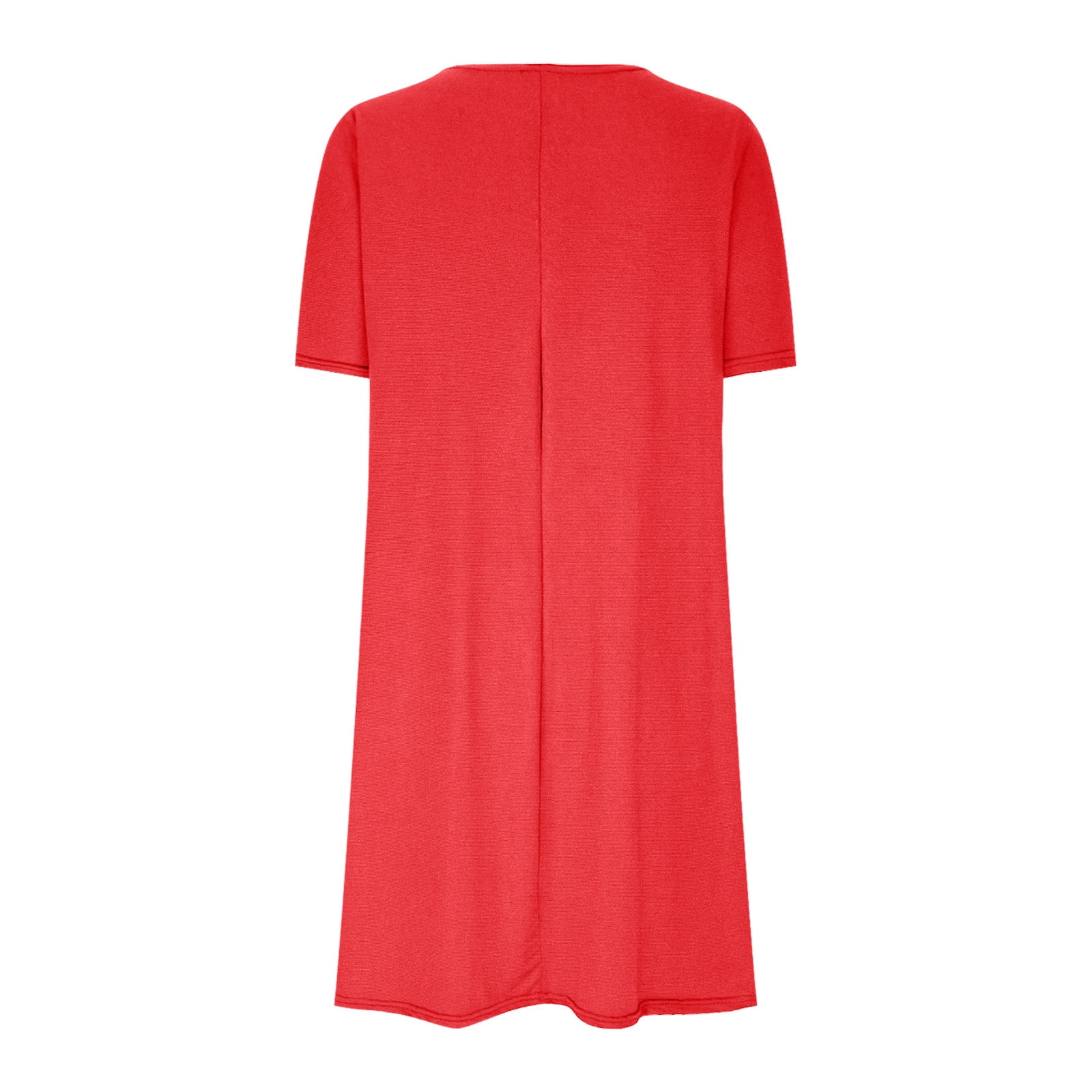 Lekwk T Shirt Dresses for Women Casual Summer Short Sleeve Fit-And-Flare Dress Crew Neck Mini Dress Loose Fit Tunic Dress Soft Comfy Daily Wear Beach