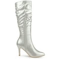 thumbnail image 3 of BLISSFUL STEP Women's Slouch Stiletto High Heels Knee High Boots, 3 of 7