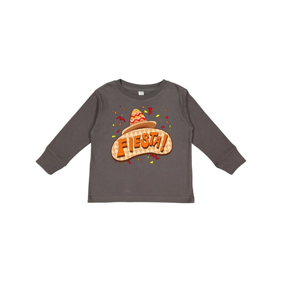 Inktastic Fiesta sombrero party for Cinco de Mayo Boys or Girls Long Sleeve Toddler T-Shirt