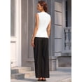 thumbnail image 5 of DARING DIVA Women's Work Sleeveless Button Down Blazer Waistcoat XL White, 5 of 7