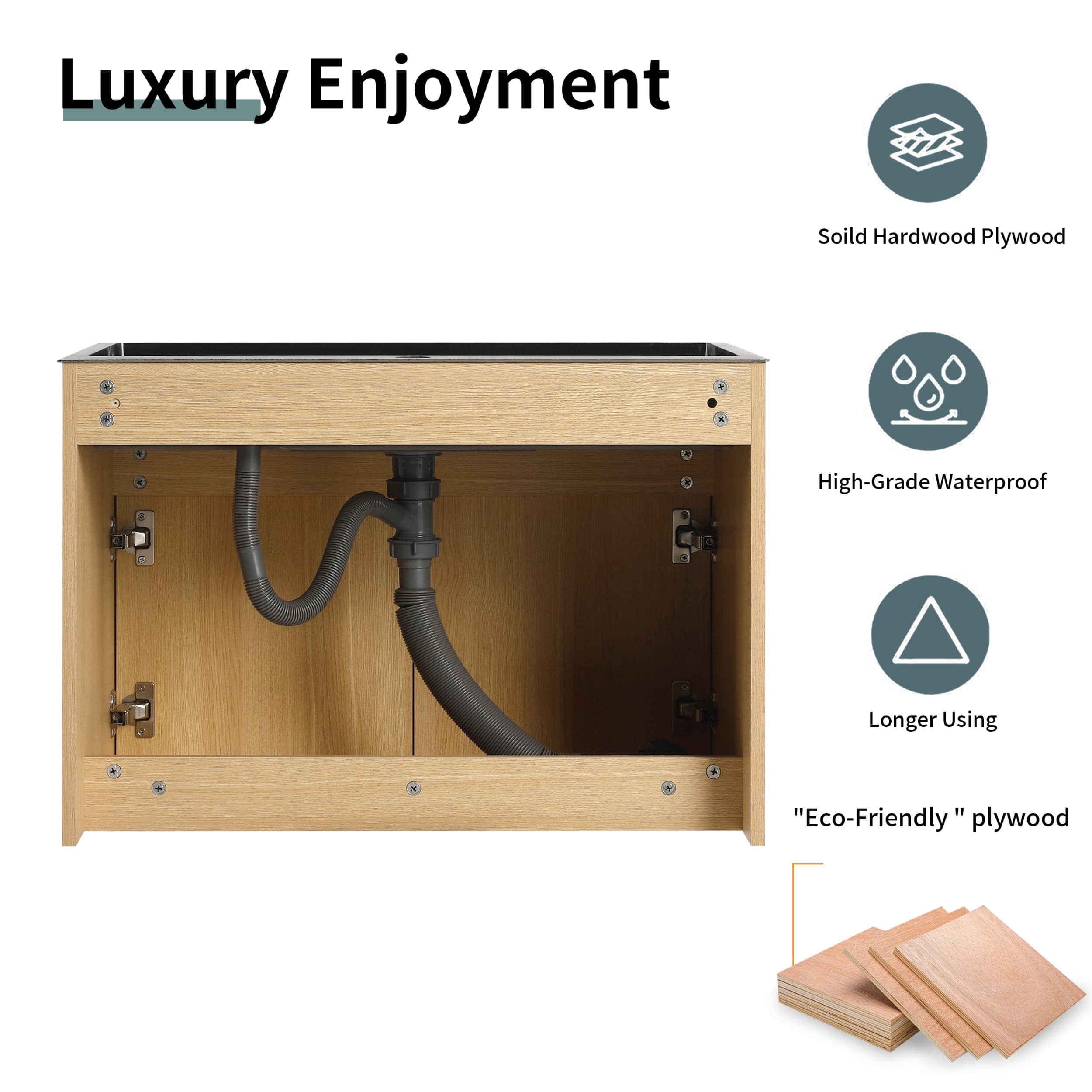Rainlex 39" Black & Silver Stainless Steel Freestanding Utility Sink with Pull-Out Faucet and Storage Shelf