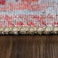 thumbnail image 6 of Vintage Oriental Floral Polyester Indoor Area Rug, 5'7"X 8'9", Berry Red by Blue Nile Mills, 6 of 10