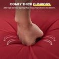 thumbnail image 5 of STARY Outdoor Deep Seat Cushions for Patio Furniture, 20"x20" Replacement Sectional Cushions for Outdoor Sofa, Armchair, 4 Pieces, Red, 5 of 8