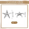 thumbnail image 2 of 100Pcs Star Studs Rivets, 20mm Metal 5-Claw Nailhead Punk Rivet Stud, Silver, 2 of 6