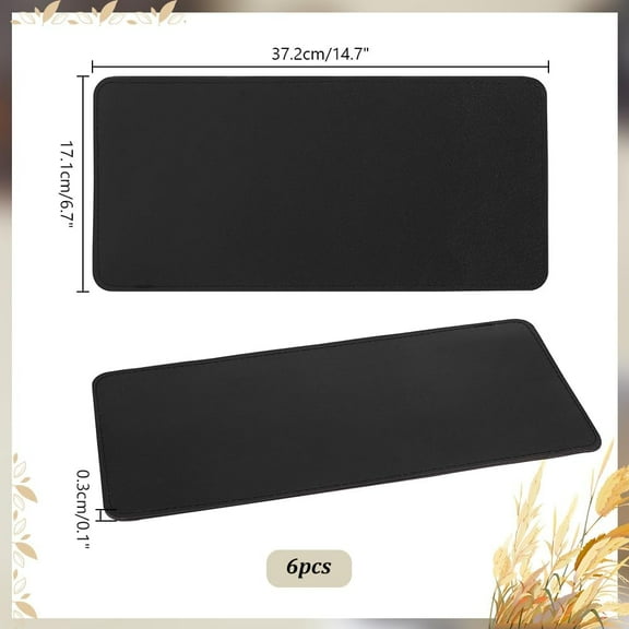 2pcs 2pcs PU Leather bag Bottom 14.6x6.7'' Black Base Shaper Rectangle Purse Bottom Shaper Pad Insert Cushion Base Shaper for Handbag Tote Purse Clutch Crossbody bag Backpack Canvas bag