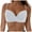 White, variant on Women's Tie Back Bikini Top Underwire Full Coverage Push Up Metal Hook Design Swim Crop Top