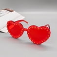 thumbnail image 2 of Siminsem Oversized Retro Sunglasses for Women, Face Slimming Fashion Sun Glasses, UV Protection Trendy Shades for Round & Wide Faces, Red, One Size, 2 of 2