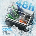 thumbnail image 3 of 14QT Small Insulated Portable Cooler, Retro Vintage Hard Metal Cooler for BBQ, Camping, Fishing, Picnic, Outdoor Activities, 3 of 7