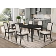 thumbnail image 2 of Louise 7-piece Rectangular Extension Leaf Dining Set Black, 2 of 11