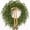 22-Inches, variant on Guvpev Christmas Wreath - 22 Inch Real Touch Norfolk Pine Wreath for Front Door, Christmas Wreath, Greenery Wreath with Ribbon Bell for Home Mantel Wall Window Indoor Outdoor Christmas Decorations