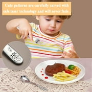 ReaNea Toddler Utensils Stainless Steel Kids Silverware Set Toddler Forks, Baby Spoons and Knife 4 Pieces