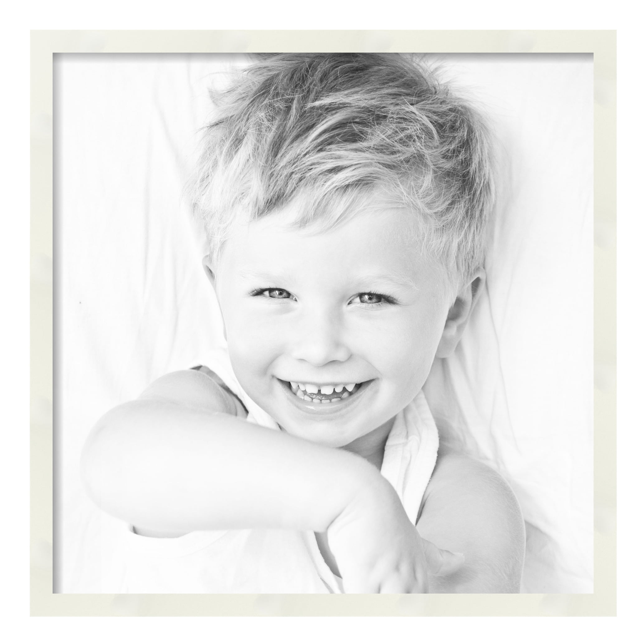 ArtToFrames 24" x 24" Woodgrain White Shadowbox 2.5 inch Tall Picture Frame, 24x24 inch White Wood Poster Frame (WOM-5140), 5 Pack