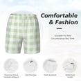 thumbnail image 5 of Lsque Mens Swim Trunks Pistachio Green Checkboard Pattern - Bathing Suit Compression Liner - Beach Swim Shorts Swimwear - (S-3XL) - Stretch Quick Dry -XX-Large, 5 of 9