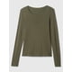 thumbnail image 4 of Remera GAP para mujer de manga larga, cuello redondo, color oliva, talla XXL, 4 of 4