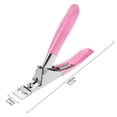thumbnail image 5 of Cortauñas de punta de uñas postizas de acrílico artificial de acero inoxidable ajustable, cortador, recortador, manicura, pedicura, herramienta de clip afilado para salón (rosa, talla única), 5 of 5
