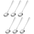 thumbnail image 1 of 6uds Inoxidable Acero Sopa Cuchara 6.5 Pulgada Té Cucharas Redondas Cena Cucharas Postre Cuchara para Cena Caldo Café Sopa, Plata, 1 of 7