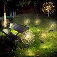 thumbnail image 5 of Honche Solar Fireworks Lights Outdoor Waterproof LED Garden Stake Starburst Lights Pathway Yard Decoration Lighting(2 Packs-Warm White), 5 of 7