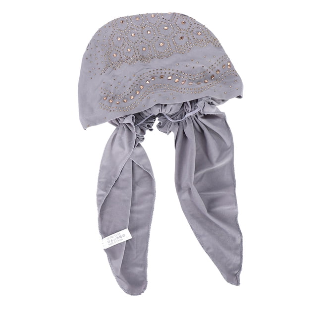 WEIYLL Baseball Cap Women Hijab Stretch Multicolor Solid Color Muslim Base With Diamond Thin Visors Hat
