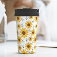 thumbnail image 6 of Daiia Sunflowers Printed Stainless Steel Tumbler with Lid and Straw, Double Wall Vacuum Insulated Coffee Tumbler Travel Coffee Mug with Leak Proof Lid, 6 of 8