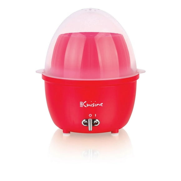 Electric Mini Food Steamer and Egg Cooker with Auto Shut Off Feature - Red