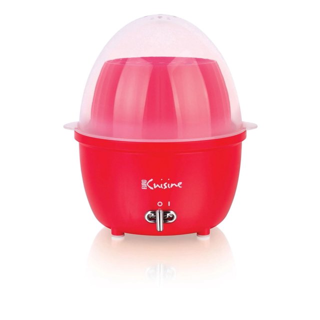 Electric Mini Food Steamer and Egg Cooker with Auto Shut Off Feature - Red