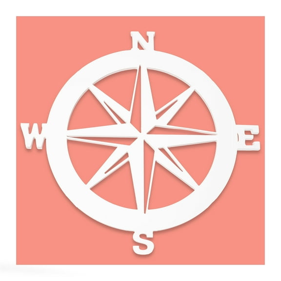 JennyGems Nautical Compass House Sign, Beach Decor, Coastal Wall Hanging, Indoor or Outdoor PVC, Made in USA