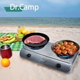 thumbnail image 5 of Dr.Camp 35000 BTU Super Power Auto Ignition Camping Hiking Garden Hiking Garden Yard Outdoor Propane Double Burner Stove Cooker Grill, Included CSA Listed Regulator and Gas Hose, 5 of 7