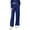 Blue, variant on AILIYIL Womens Dress Pants Wide Leg Work Business Casual Trousers Flowy High Elastic Waisted Pants With Pockets (Navy Blue,M)