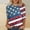 Blue independence day womens tshirt a1, variant on MORESEC Independence Day Womens American Flag Tshirt 3/4 Sleeve Patriotic Round Neck Casual Tee Summer Vacation Top Fourth Of July Fashion Clothes, Blue 3XL