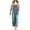 Blue, variant on Sleeveless Women Casual Denim Jumpsuit Loose Wide Leg Jeans Oversall Bib Pants