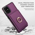 thumbnail image 2 of ELEHOLD Case for Samsung Galaxy A51 4G,Business PU Leather Stand Case with Card Holder & Ring Holder,Deeppurple, 2 of 7