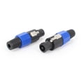 thumbnail image 1 of Riwesomey Conector de altavoz de 4 pines, 2 piezas, amplificador de Conductor, adaptador de Audio de extremo de altavoz, accesorio profesional de repuesto Artesanía Riwesomey TO010399-00B, 1 of 6