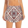 thumbnail image 4 of Lsque Fashion Tatreez2 Printed Women's Running Shorts with Liner Pockets,Elastic Quick Dry Workout Athletic Gym Yoga Shorts,Womens High Waist Shorts-Large, 4 of 9