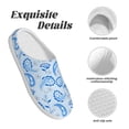 thumbnail image 5 of Lsque Winter Paisley Pattern Pattern Womens Comfort Cotton on Scuff With Memory Foam and Anti-skid Sole Slipper-46/47, 5 of 7